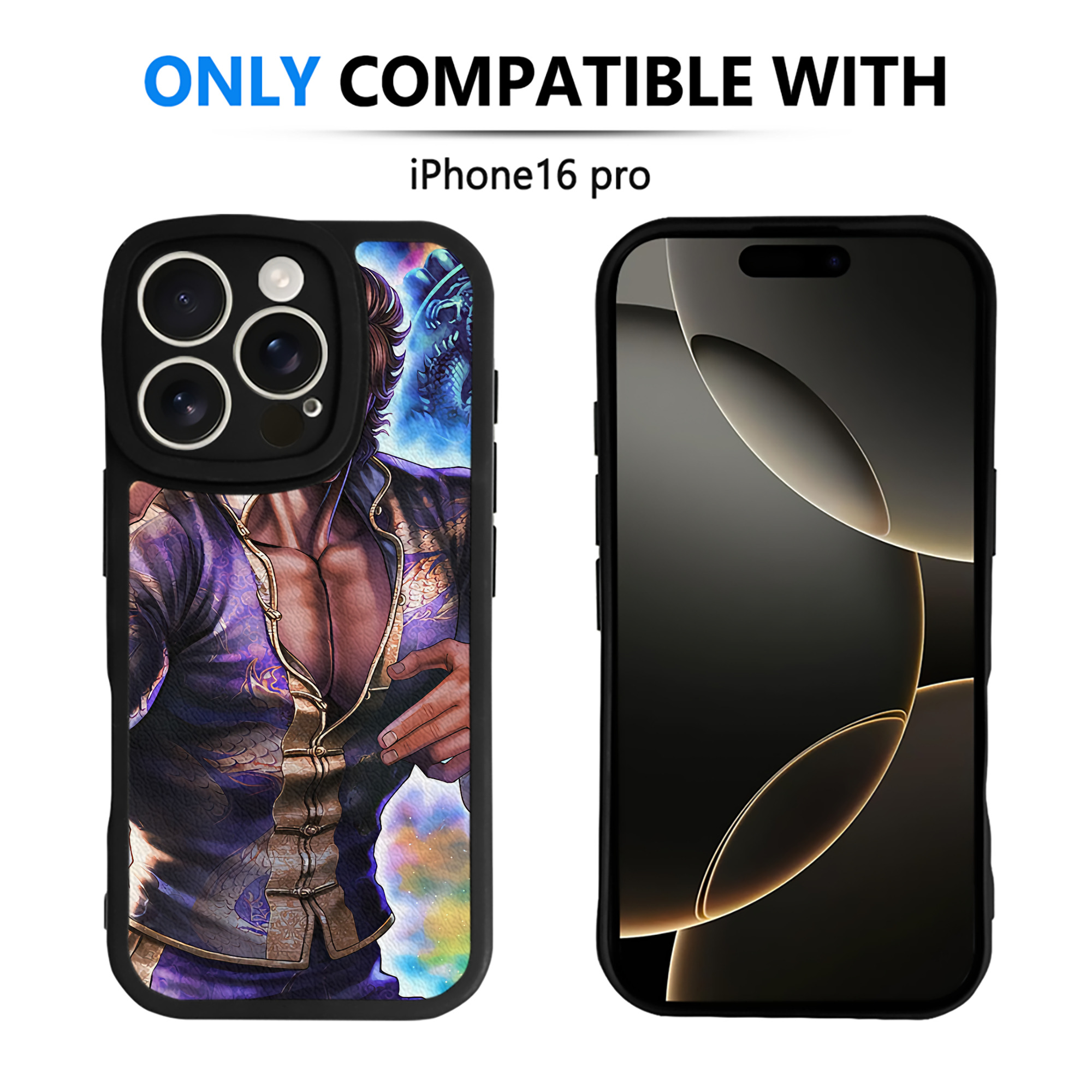 （画像用） 北斗の拳 Fist of the North Star 【iPhone 16シリーズ対応】シリコンスマホケース（レザー調） 材質：シリコン